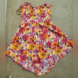 Shein Vcay Floral Strappy Romper